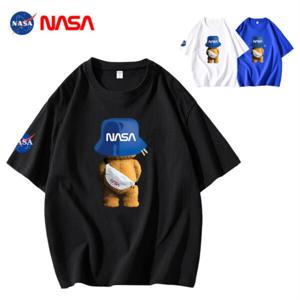 1+1 2장세트 NASA 순면 반팔티셔츠 남녀 캐주얼 패션브랜드 백팩곰 커플티 반팔 287