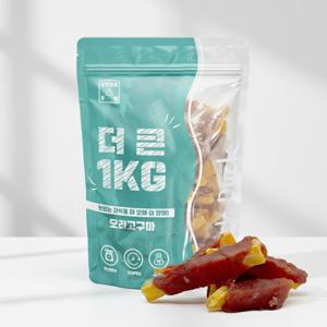 더큰 1KG 강아지 실속형 대용량 오리고구마 육포간식 임박할인 26년 5월