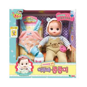 어부바 콩콩이 아기띠 인형 아기 돌보기 놀이 콩순이 캐릭터