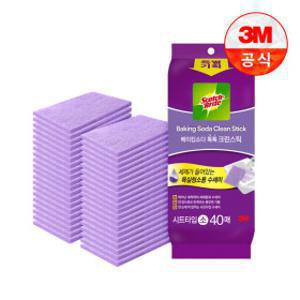 3M 욕실청소 베이킹소다 시트타입 크린스틱 소형40입+메가커피 기프티콘 증정