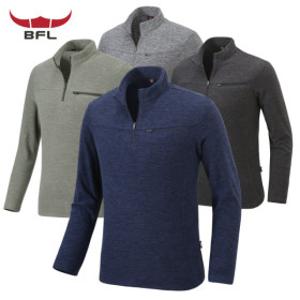 겨울 버팔로 남자 아웃도어 기모 카라넥 집업티 양기모 남성 등산티 등산복상의 긴팔 티셔츠 BFL