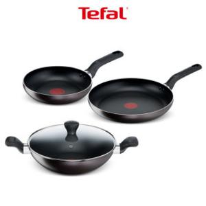테팔 퍼펙트 브라운 프라이팬/웍 4종 세트 (팬20+28+양수웍28+뚜껑28)(~12/21 테팔 뒤집개 증정/한정수량)