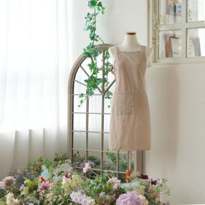 반디비 모던 코튼 린넨 앞치마 H형 포켓 여름 앞치마 A510