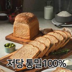 (1+1) 100% 통밀빵 아침에 좋은빵 통곡물 식빵 630g + 630g / 비건빵 통밀식빵