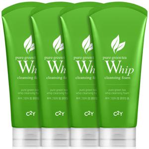 C2Y 그린티 휩 버블 폼클렌징 120ml 4개