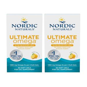 노르딕 내추럴스 얼티메이트 오메가 1280mg 피쉬젤라틴 레몬 60소프트젤  2개세트
