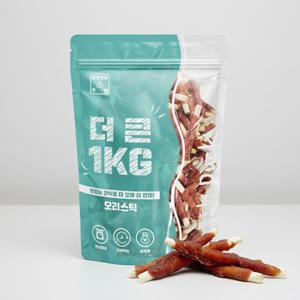 더큰 1KG 강아지 실속형 대용량 오리스틱 육포간식 임박할인 26년 5월