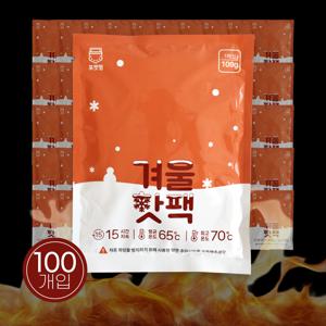 애니클리어 휴대용 미니 포켓형 일회용 손난로 겨울핫팩 100g 100개 무료배송 캠핑 군부대 겨울선물