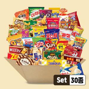스윗몬 봉지과자 30종 랜덤박스 실속 과자세트