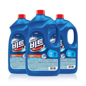 비트 딥클린파워 액체세탁세제 일반/드럼 겸용 용기 4L 3개