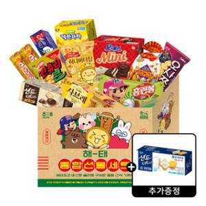 해태제과 선물세트 874g 1개 + 샌드에이스 우유크림(51g) 증정