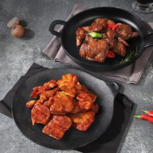 쇼핑엔티 단독구성한솔닭갈비 통닭다리 매운닭갈비 3팩 + 간장닭갈비 2팩 (각600g 총3kg)