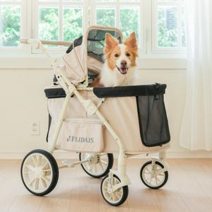 플리다스 일체형(웨건형) 원터치 강아지 유모차 개모차 반려견 대형견 중형견 애견