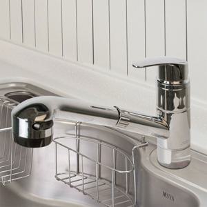 원홀주방수전3011/주방용 싱크대 부엌 수도꼭지 씽크대 헤드 수전 부품 교체 절수 1구 거위목 코브라 세트