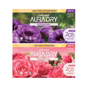 아우라 드라이시트 퍼퓸맥스 100매 2종 (스윗만다린매그놀리아)