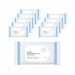 (200매특가)에버프레쉬 블루 살균 세정 소독티슈 항균 물티슈 20매 10팩/ NO 페녹시에탄올 안심 물티슈