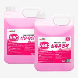 ABC 핑크로즈향 섬유유연제 4L 2개입 은은한 향기~