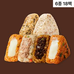 한끼든든 한우물 구운주먹밥 100g 6종 18팩 특가 골라담기 간편식 아침대용 직장인 도시락