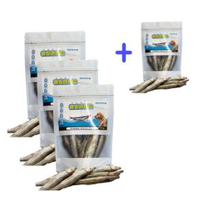 동결건조 열빙어트릿 50g(수컷) 3개+1개증정 대용량 반려견 개 영양 철분 노견 간식 동결건조 열빙어 증정
