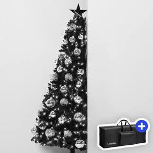 반쪽 블랙트리 하프 크리스마스 벽 반쪽 트리 180 쿨 전구 세트 올해 마지막 물량 트리보관백 증정