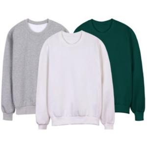 고퀄리티 국내생산 빅사이즈 기모 무지 맨투맨 M 3XL 10컬러 오버핏 국내자체생산 남여공용 단체티