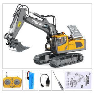 중장비 합금 1:20 RC카 11채널 원격 제어 굴삭기 불도저 덤프트럭 엔지니어링 운송 차량 트럭(재고보유)