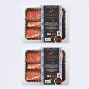 농부 멍석말이돈구이 2.3kg x 2팩(총4.6kg) 뼈없는 돼지갈비 수제양념