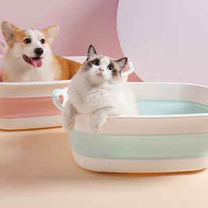 빼다 접이식 애완용 반려 동물 강아지 고양이 욕조