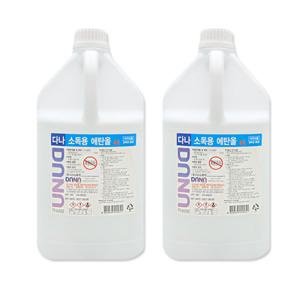 다나제약 에탄올4L 알콜83% 공간소독 무료배송 2개