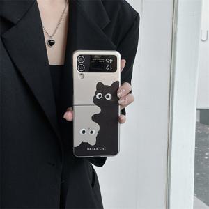 최신 귀여운 갤럭시 Z플립 케이스 왕눈 고양이 PC / 핸드폰케이스 지플립7 6 5 4 3