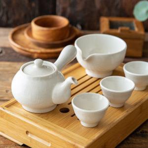 이천 국산도자기 백자 균열 3인 전통다기세트 / 다도세트 보이차