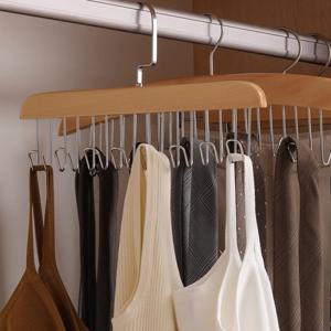 8개후크 원목 옷걸이 넥타이 스카프 속옷 나시 모자 가방 옷 걸이