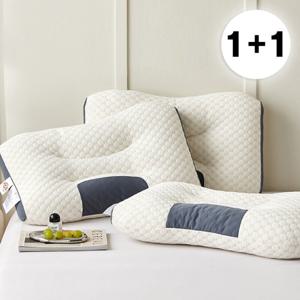 1+1 편안한 소프트 푹신 경추베개 꿀잠 통세탁가능