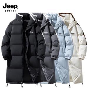 지프 JEEP SPIRIT 정품 남녀공용 롱패딩 벤치파카 롱점퍼 루즈핏 JS8123