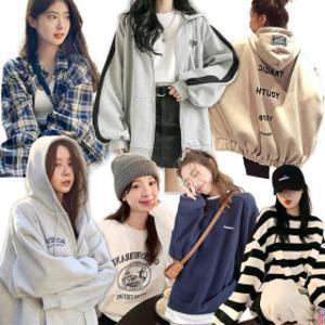 {12+12% 역마진특가} 스프링앤썸머 가을 베스트 신상 100종/인기특가 여성 후드집업 맨투맨 후드티 루즈핏