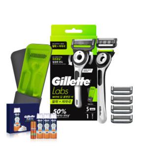 질레트 랩스 샤프 화이트 에디션 핸들 + 면도날 5입 + 트레블케이스 +사은품