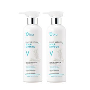 오브라 진저 앤 레몬 샴푸 볼륨 500ml 2개 / 단독 묶음할인 /쿨링샴푸
