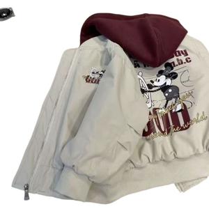 남녀 어린이 면옷 가을 겨울 신상 서양식 아기 후드 기모 상의 두꺼운 외투 어린이 면복 붐