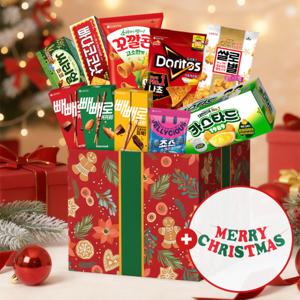 크리스마스 스낵10종 선물세트(카스타드 빼빼로 씨리얼 꼬깔콘 등) +(크리스마스 가랜드 증정)