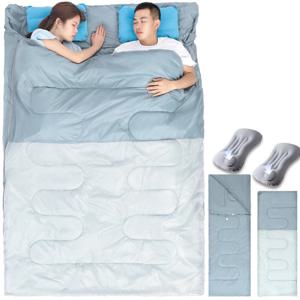 엠티링크 캠핑 침낭 1인용 2인용 변환가능 사계절용 슬리핑백 이불 싱글 더블 다용도