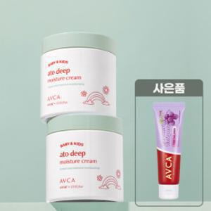 (12/18 특가) 1+1 아브카 유아 아토 고보습 크림 400ml  + 저불소 치약 1개 추가 증정