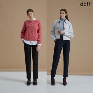 (현대홈쇼핑)도티 dotti 도티 여성 나일론 텐션 기모 본딩 팬츠 2종 (NNGW)