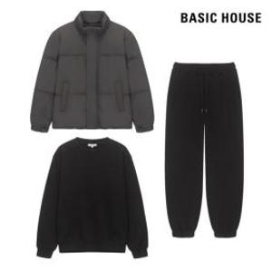 (무료반품) 베이직하우스 본사 패딩점퍼+기모맨투맨+기모팬츠 3종세트 단하루 특가