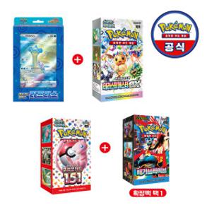 포켓몬 카드 게임 점보카드컬렉션 라프라스 + 하이클래스팩 테라스탈페스타 ex + 확장팩 151 + 확장팩 택1