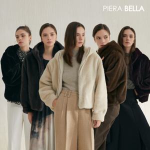 피에라벨라 FAUX FUR 밍크 하프후드자켓