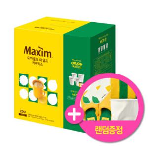 맥심 모카골드 커피믹스 200T +맥심굿즈사은품 1개랜덤증정/양말/타월/슬리퍼/MCTI컵