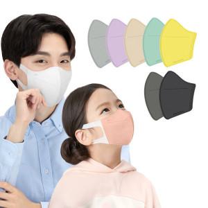 100매 성인용/어린이용 새부리형 컬러 일회용 마스크