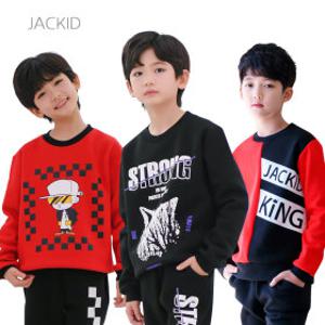 겨울 주니어 초등학생 남아 기모티 맨투맨 후드 티셔츠