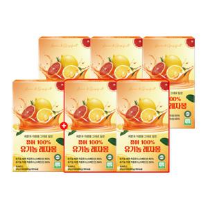 퓨어 100% NFC 유기농 레자몽 레몬자몽즙 4+2박스(84포) 스페인산 레몬 자몽 착즙 주스 무설탕