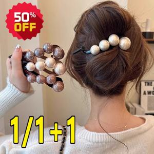 1/1+1 진주 집게핀 올림머리 집게핀반묶음 집게핀예쁜 집게핀 여성 장식 액세서리 패션 심플 머리 집게핀